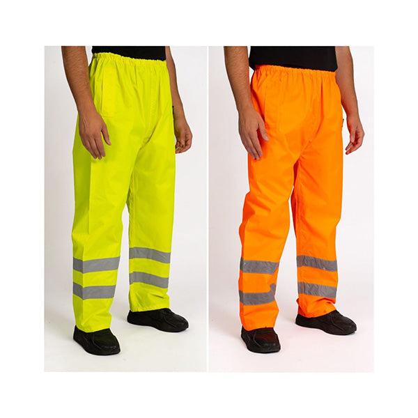 Hi Vis Waterproof Over Trousers Work Wear Safety Pants
